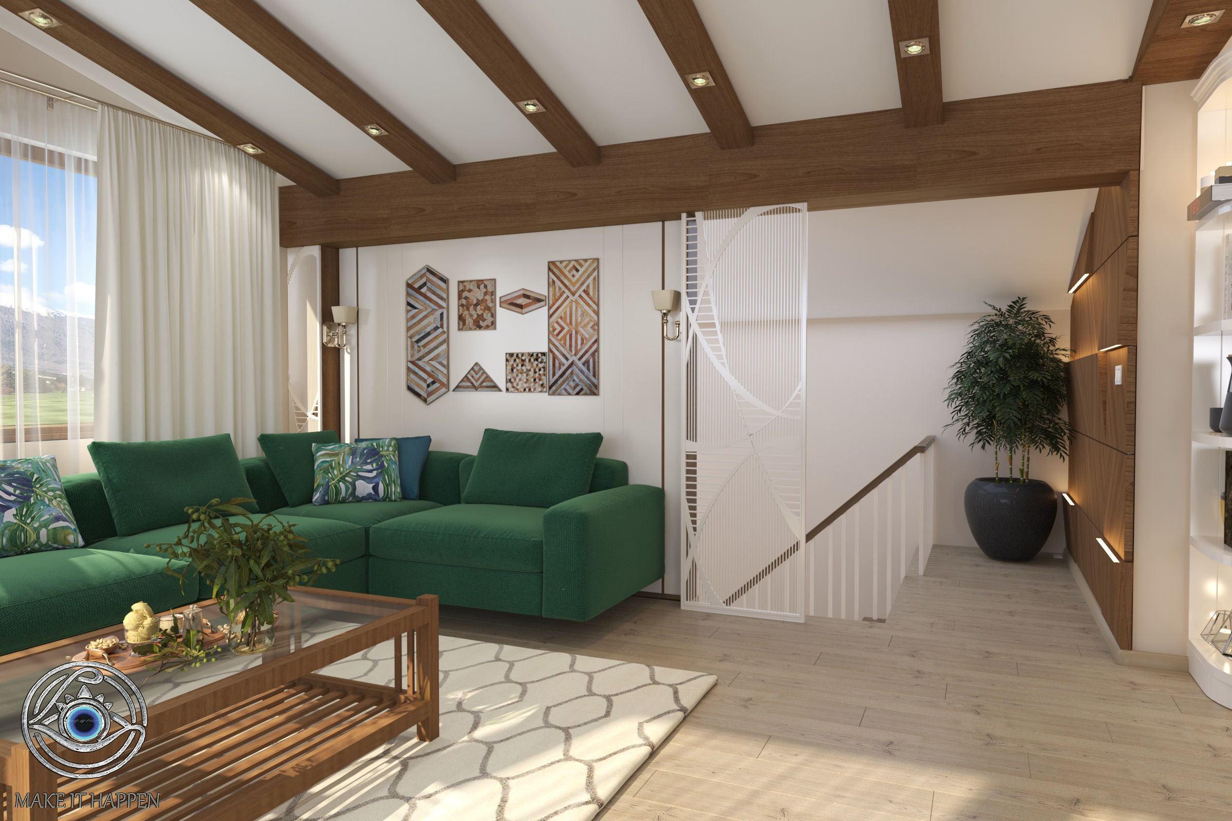 Family One-Floor House Visualization in 3Dmax by Nazar Decor 3D model_5