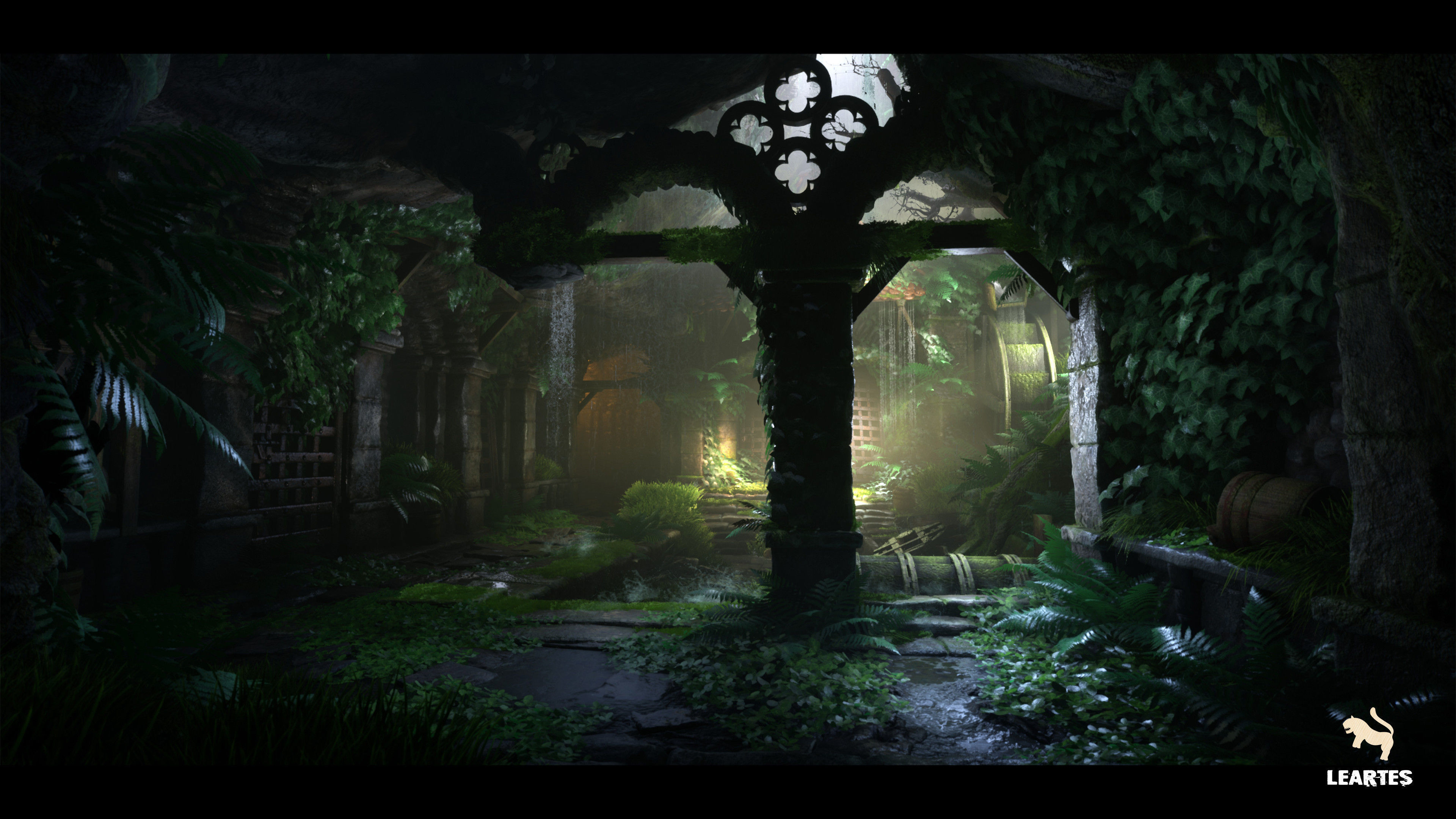 Watermills  Nature Environment Low-poly 3D model_5