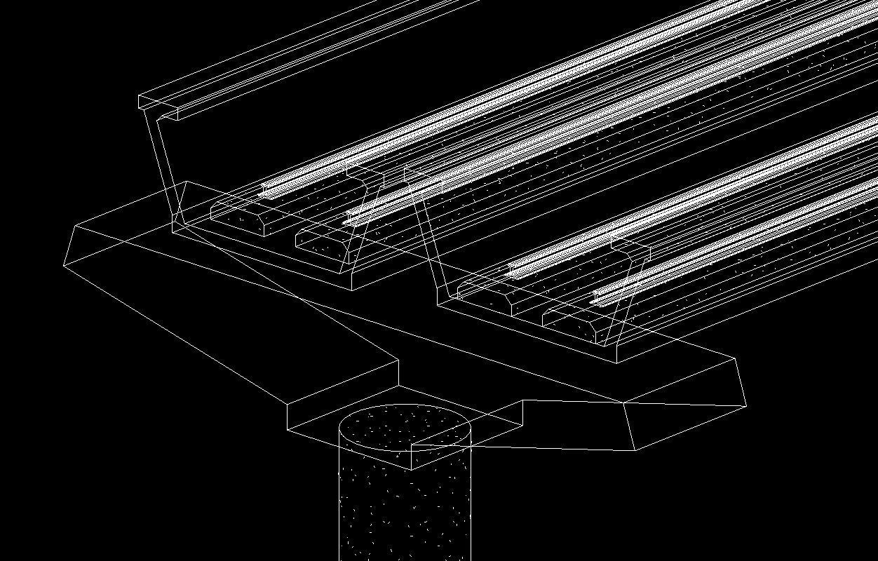 Parametrical Length Viaduct U-Beam 3D model_1