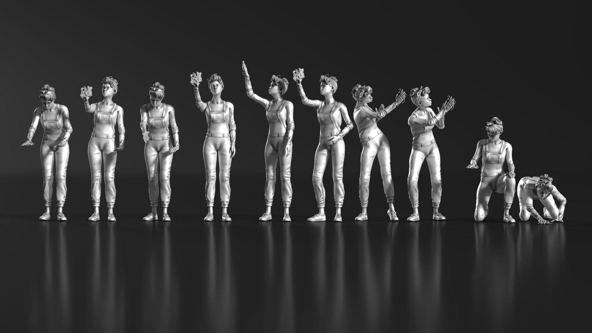 HD People 01 wiping rag 3D model_4
