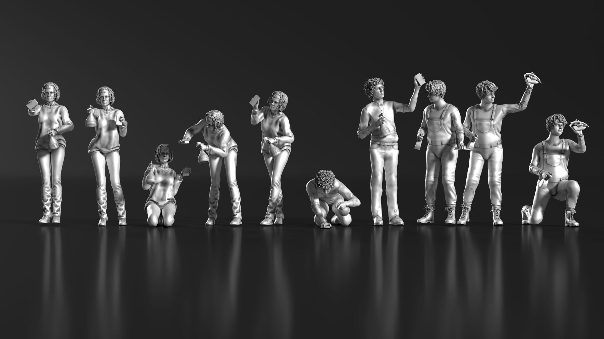 HD People 01 wiping rag 3D model_8