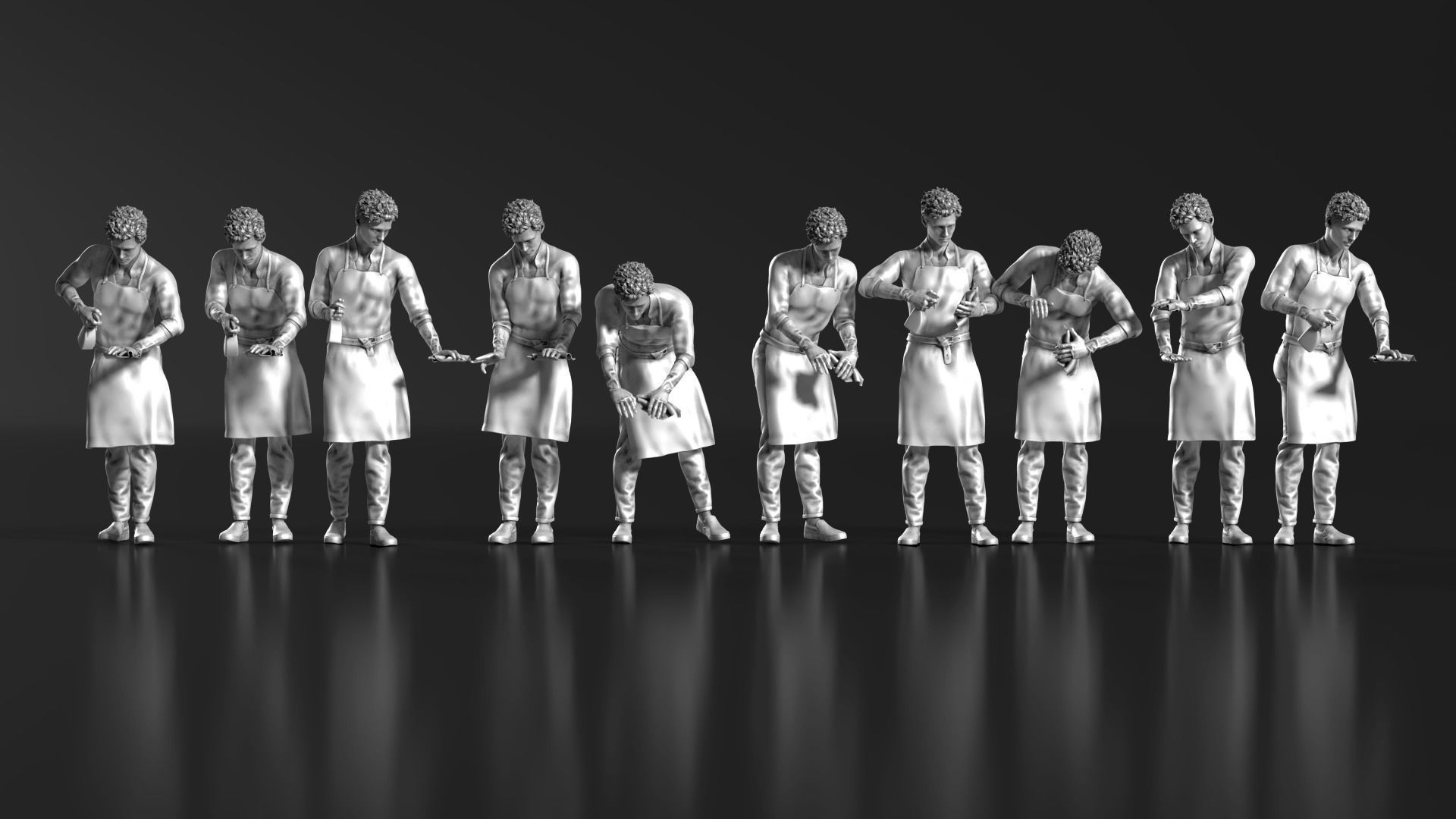 HD People 01 wiping rag 3D model_10