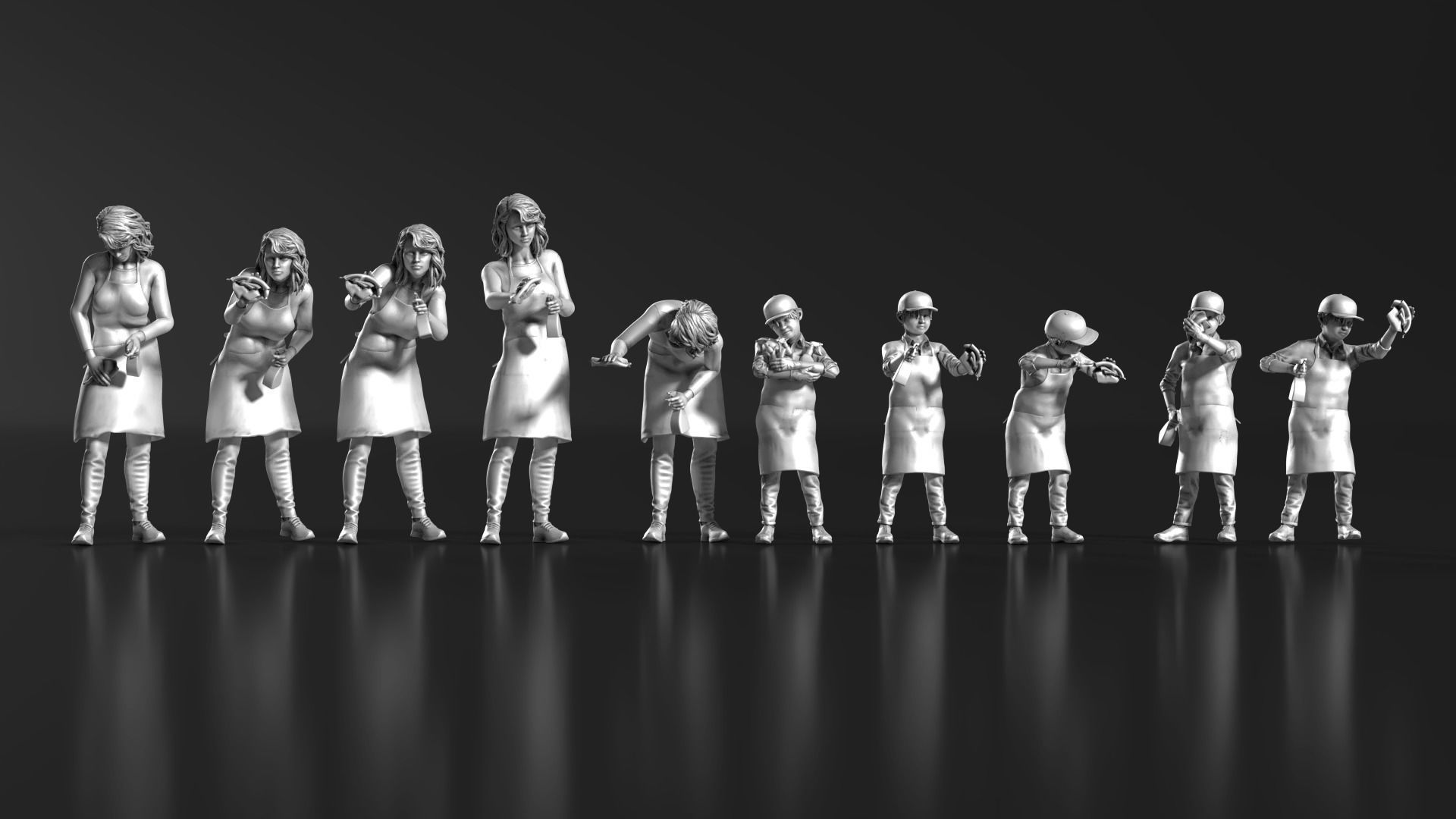 HD People 01 wiping rag 3D model_7