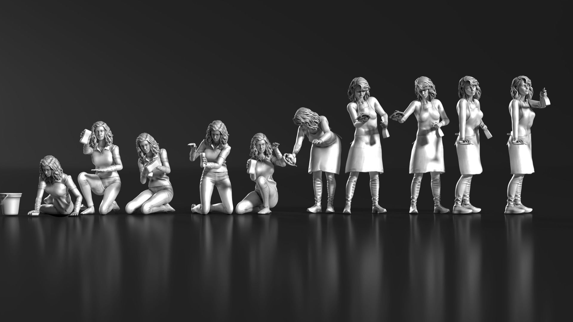 HD People 01 wiping rag 3D model_6