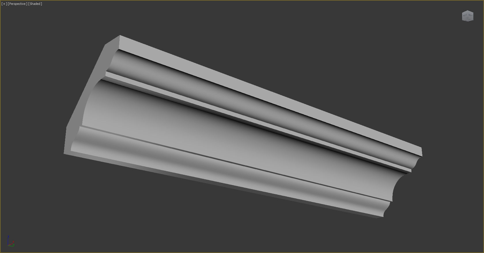 Cornice Moulding  Low-poly 3D model_7