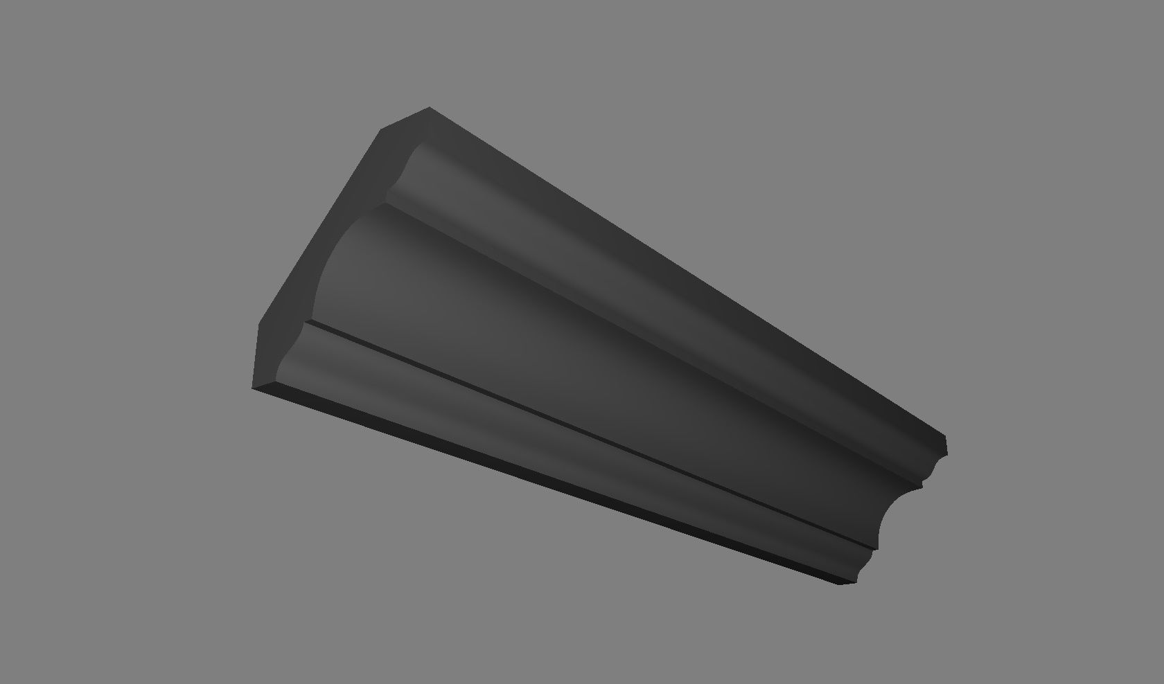 Cornice Moulding  Low-poly 3D model_1