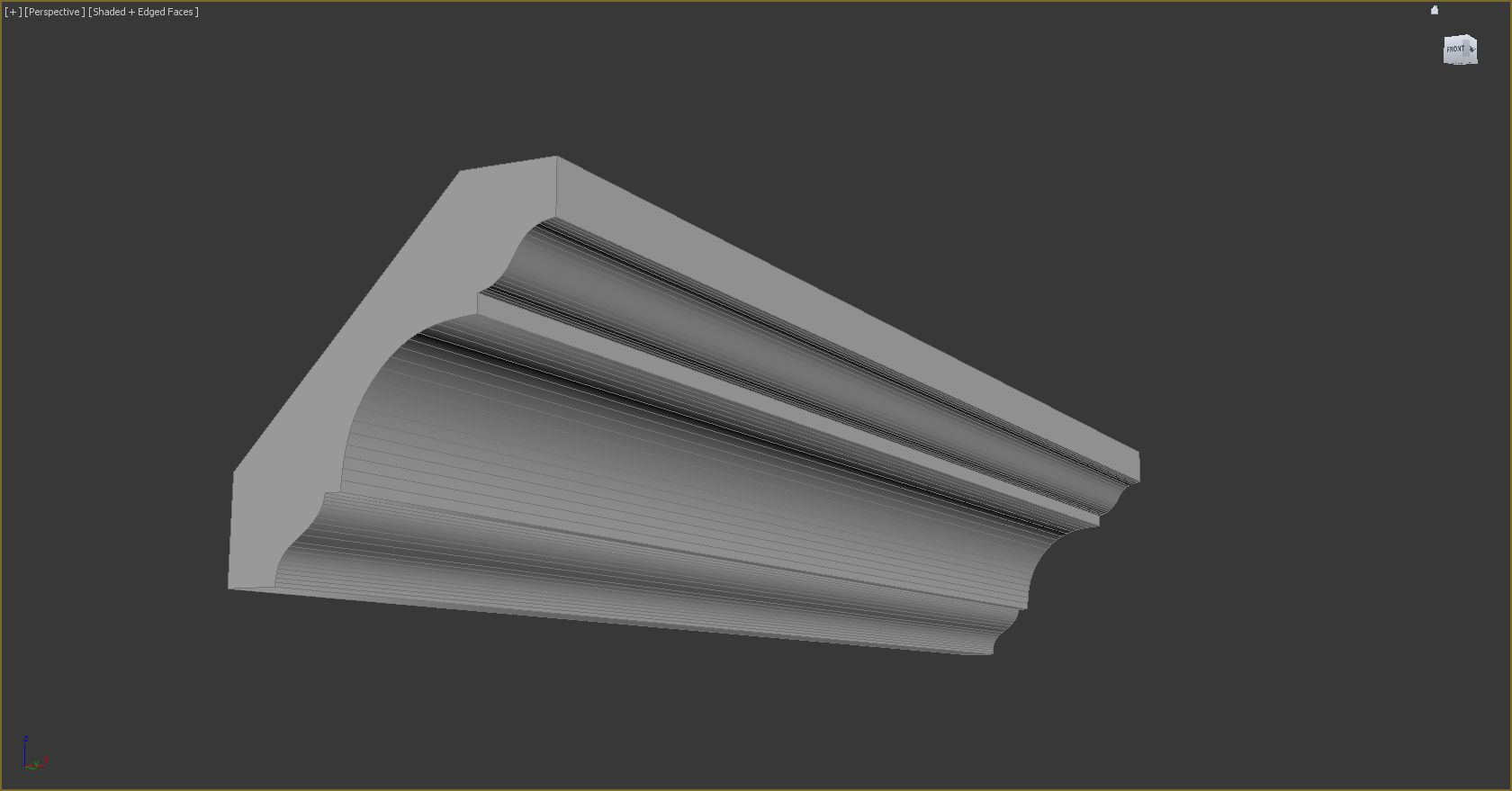 Cornice Moulding  Low-poly 3D model_8