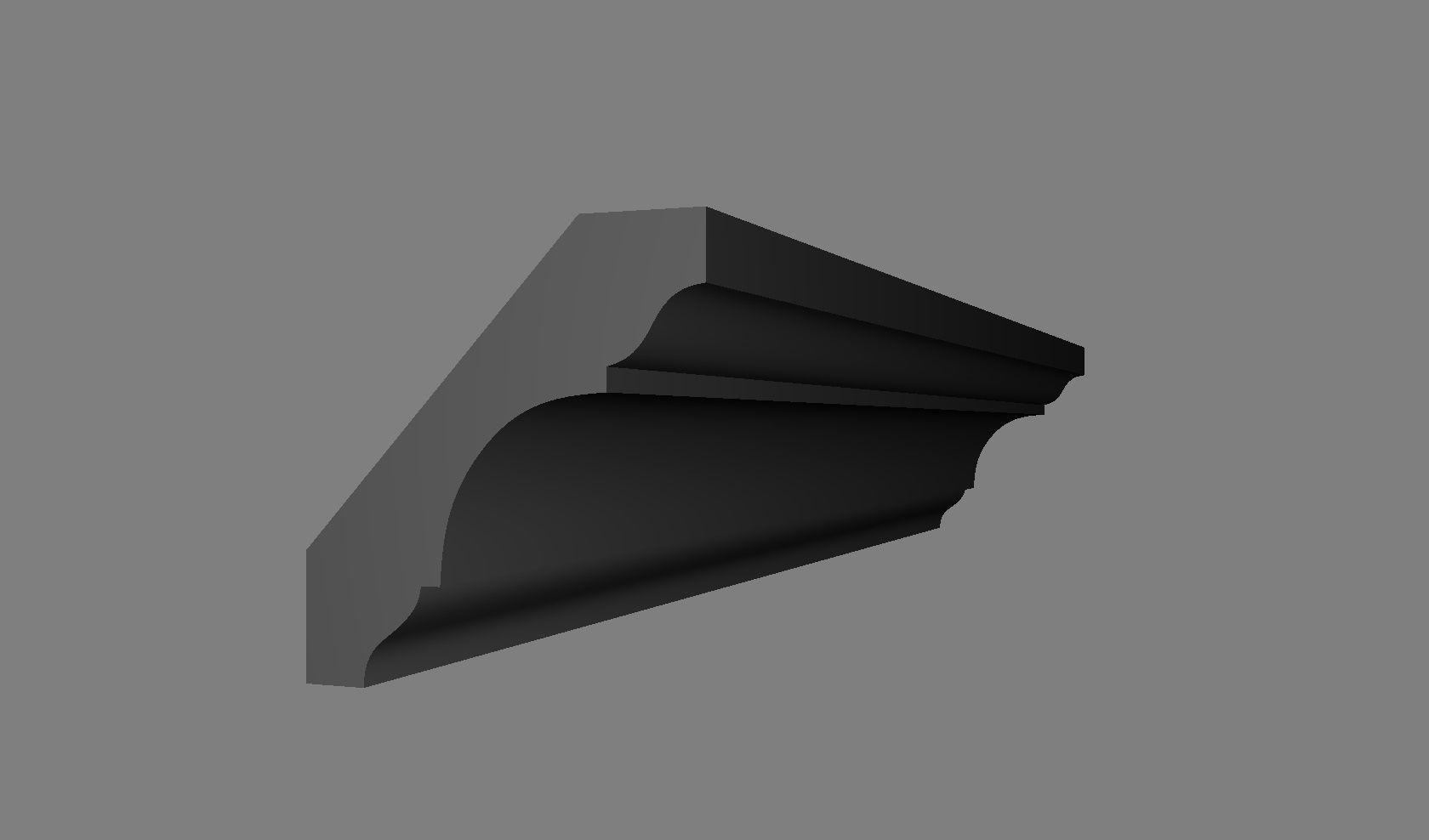 Cornice Moulding  Low-poly 3D model_5