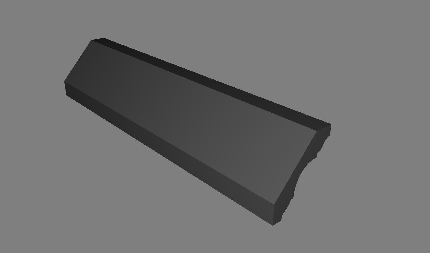 Cornice Moulding  Low-poly 3D model_2
