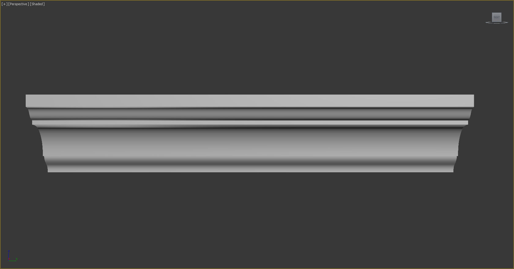 Cornice Moulding  Low-poly 3D model_10