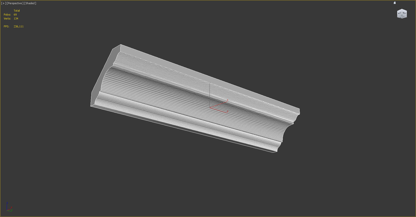 Cornice Moulding  Low-poly 3D model_6