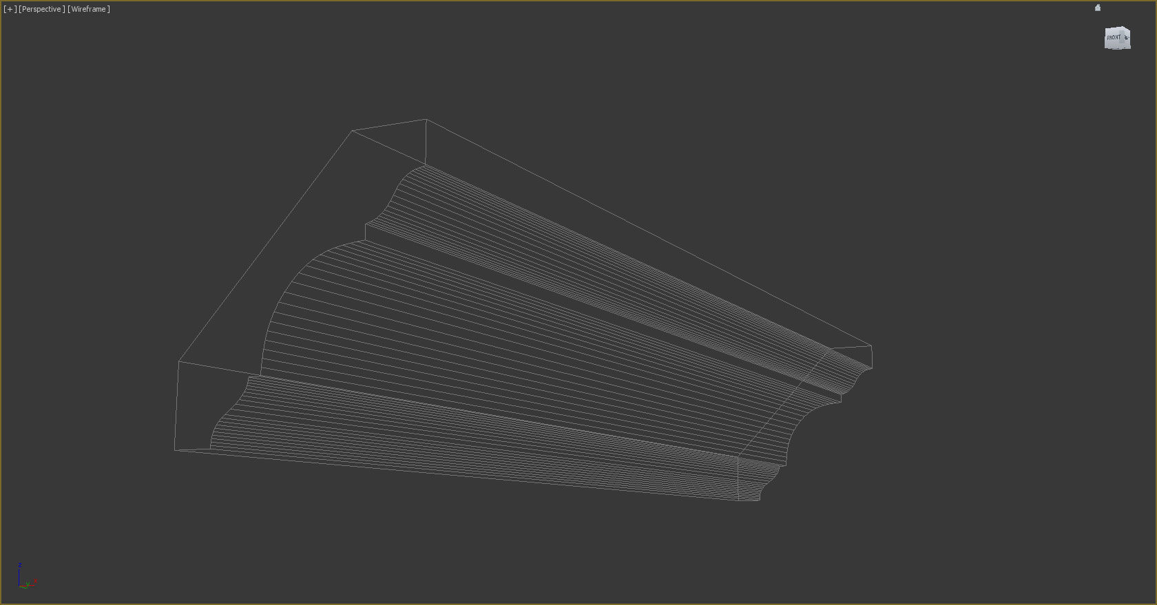 Cornice Moulding  Low-poly 3D model_9