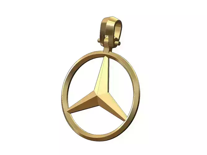 Mercedes Benz logo pendant with bail