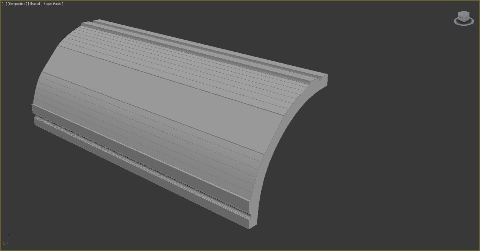 Cornice Moulding Low-poly 3D model_5