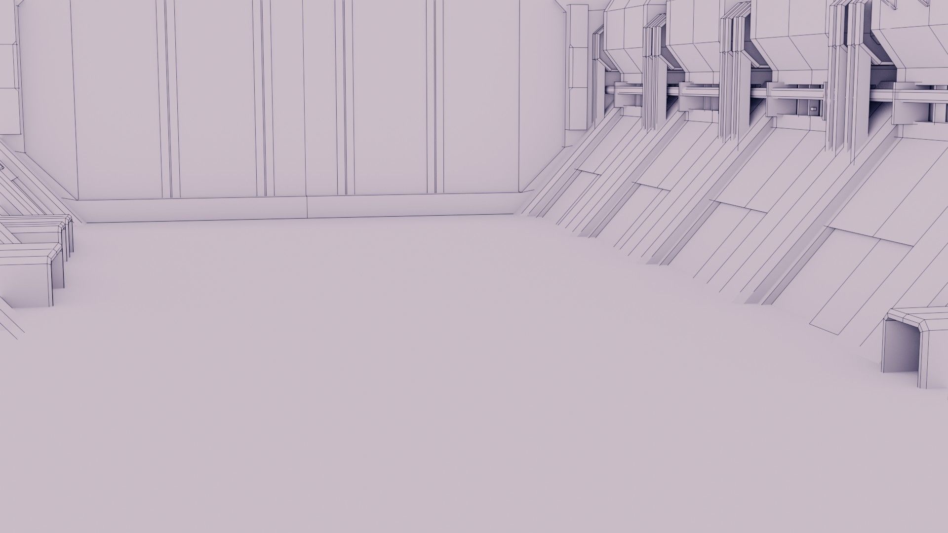 Sci-Fi Hangar - Low Poly - Game Ready -PBR Low-poly 3D model_13