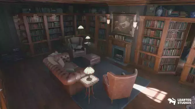 Abandoned Horror Mansion Interior Low-poly 3D model