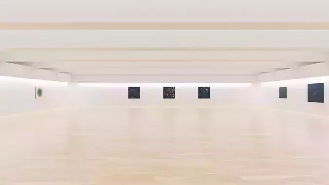Art Museum Gallery Interior 13 Low-poly 3D model