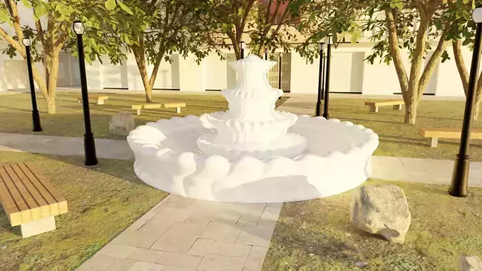 Fountain with pattern  3D model