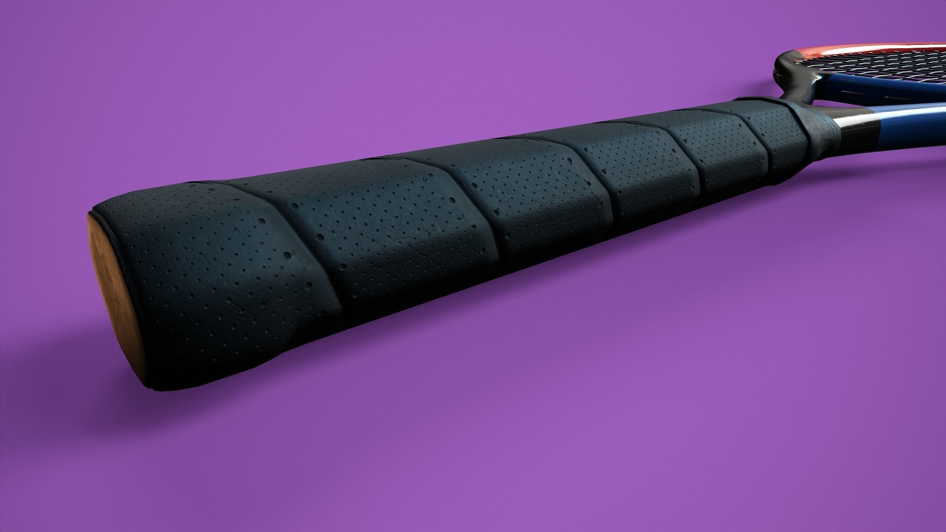 Tennis Racket Low-poly 3D model_2