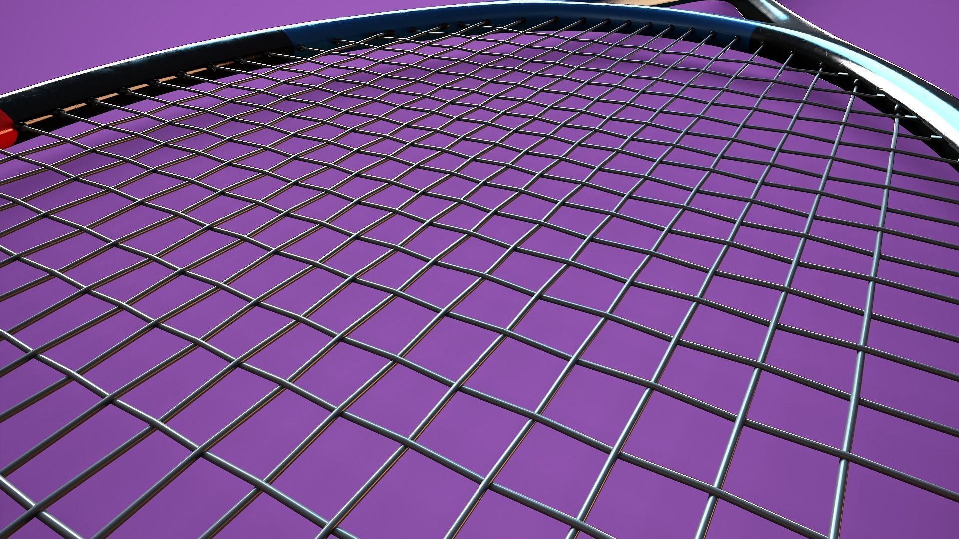 Tennis Racket Low-poly 3D model_6