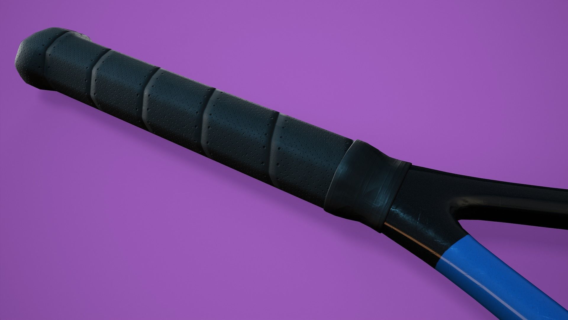 Tennis Racket Low-poly 3D model_3