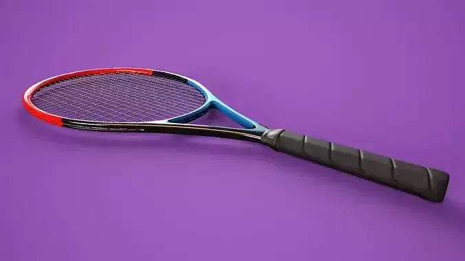Tennis Racket Low-poly 3D model
