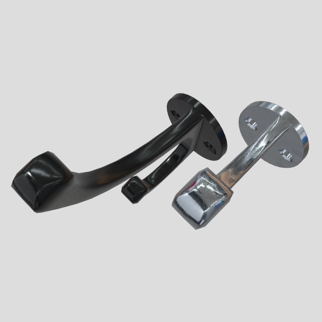 Coat Hook Low-poly 3D model_7