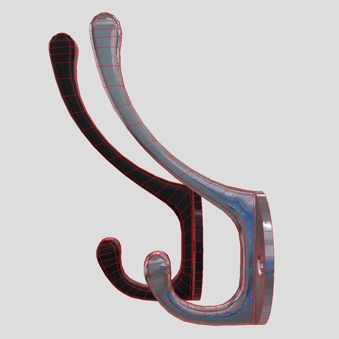 Coat Hook Low-poly 3D model_4