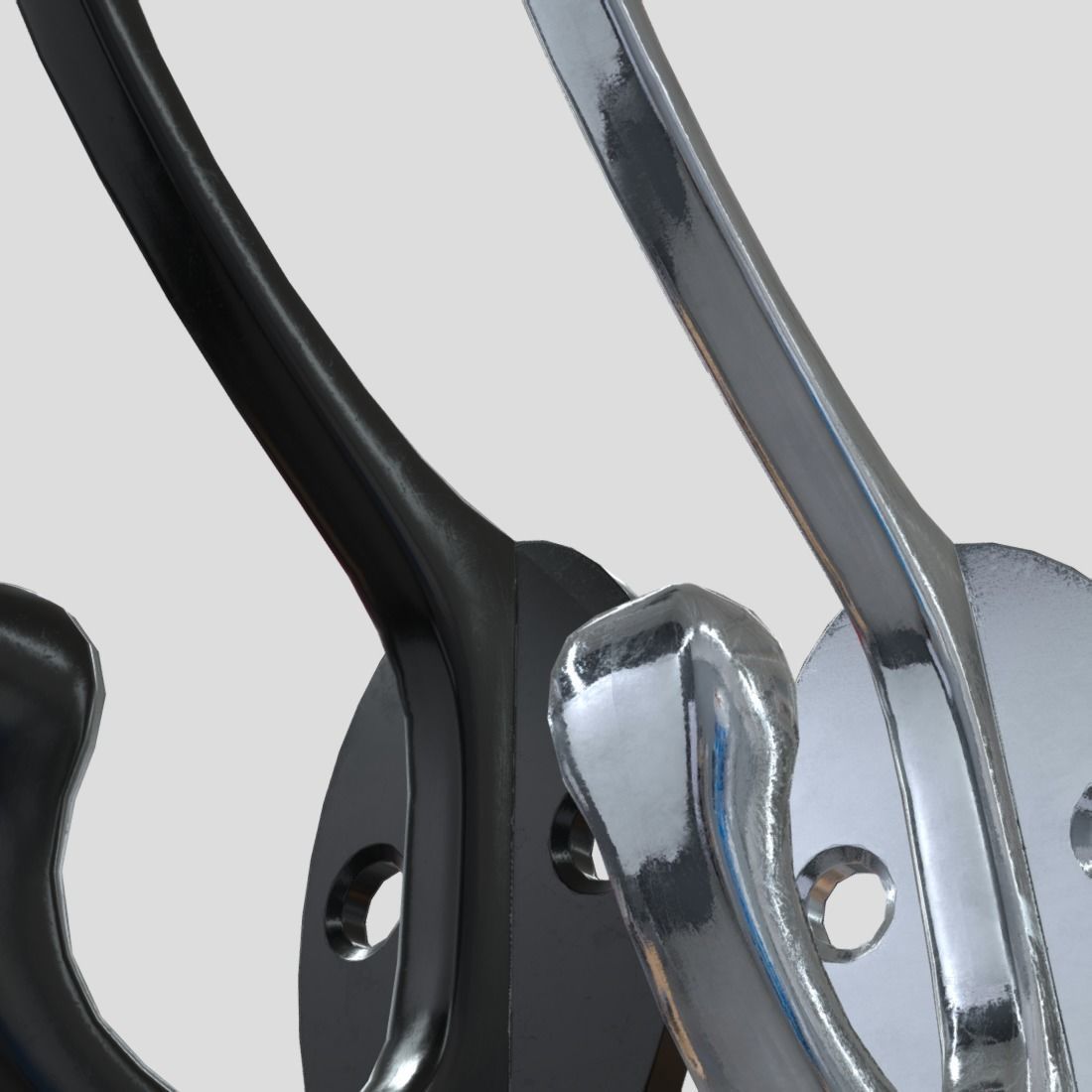 Coat Hook Low-poly 3D model_13