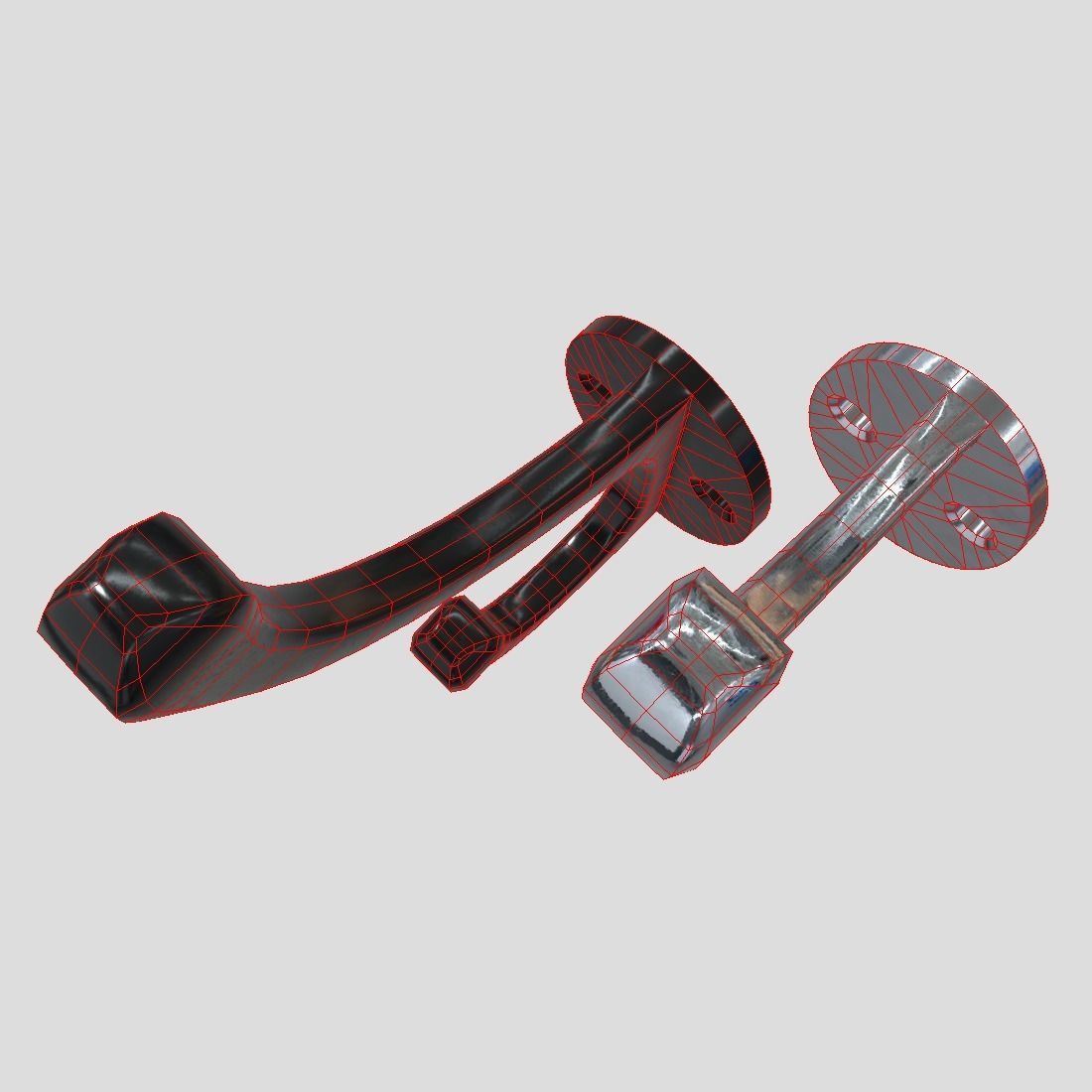 Coat Hook Low-poly 3D model_8