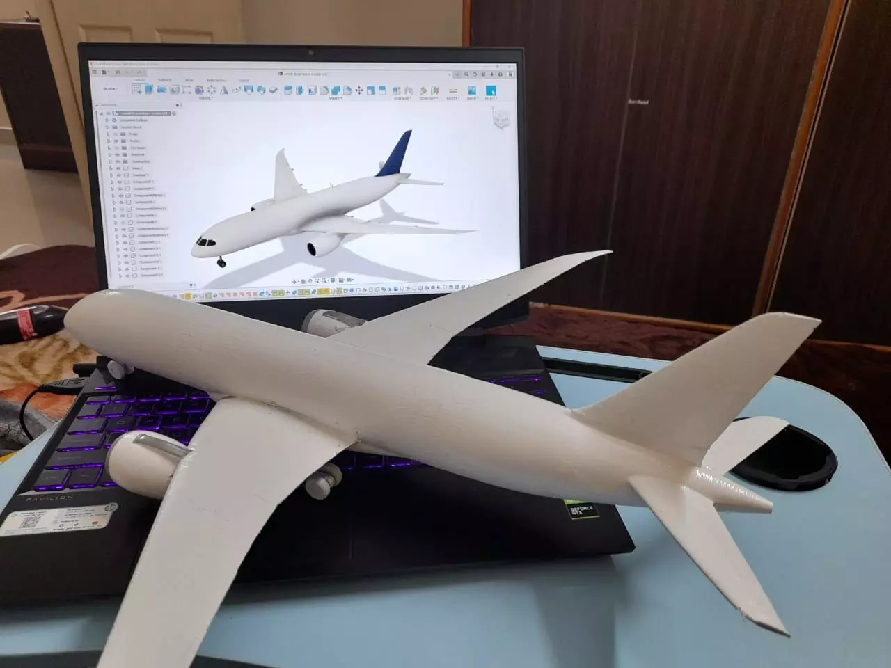 Boeing 787-8 Dreamliner For 3D printing Low-poly 3D model