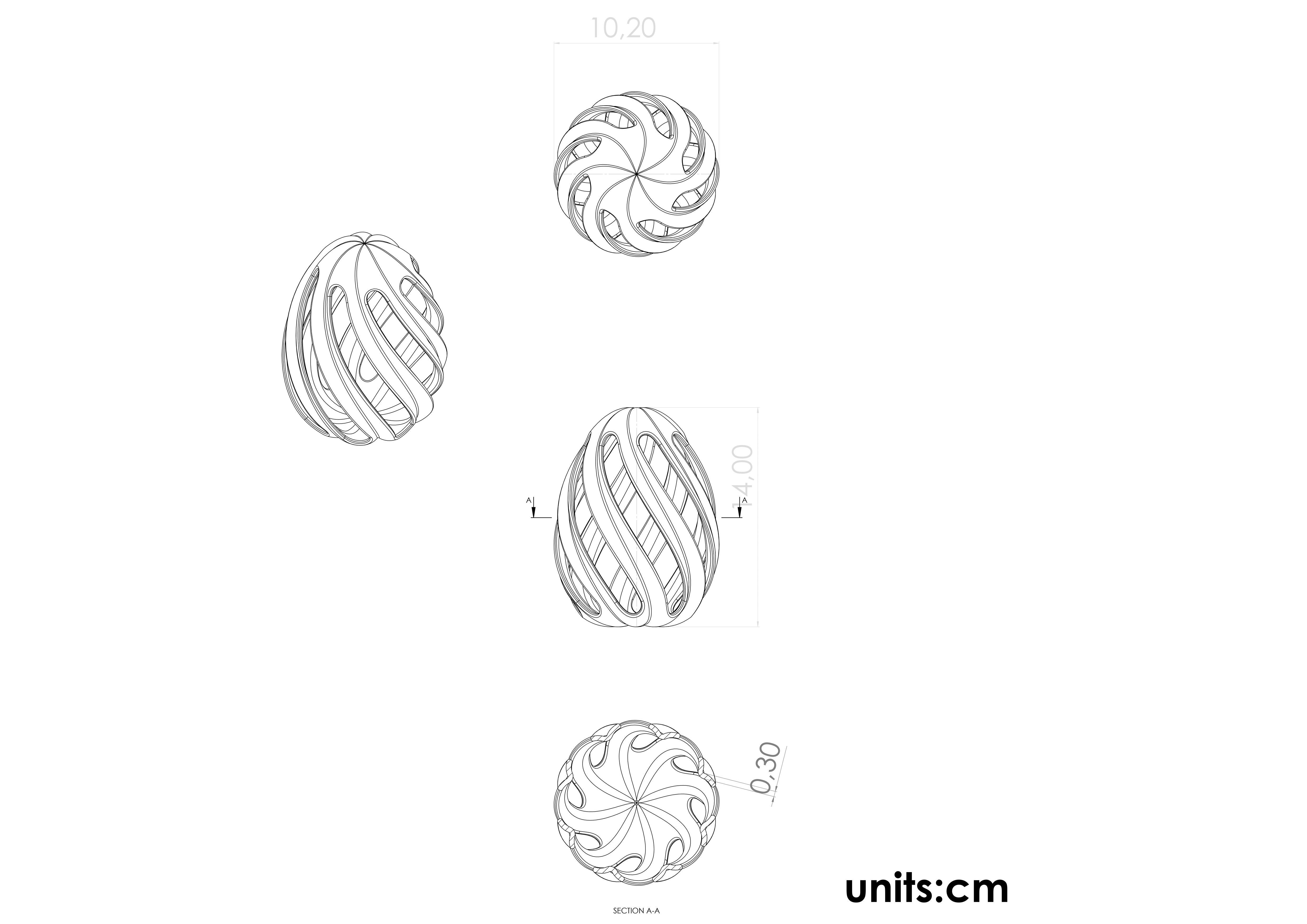 elipsecurve spiral ring made of copper 3D print model_6