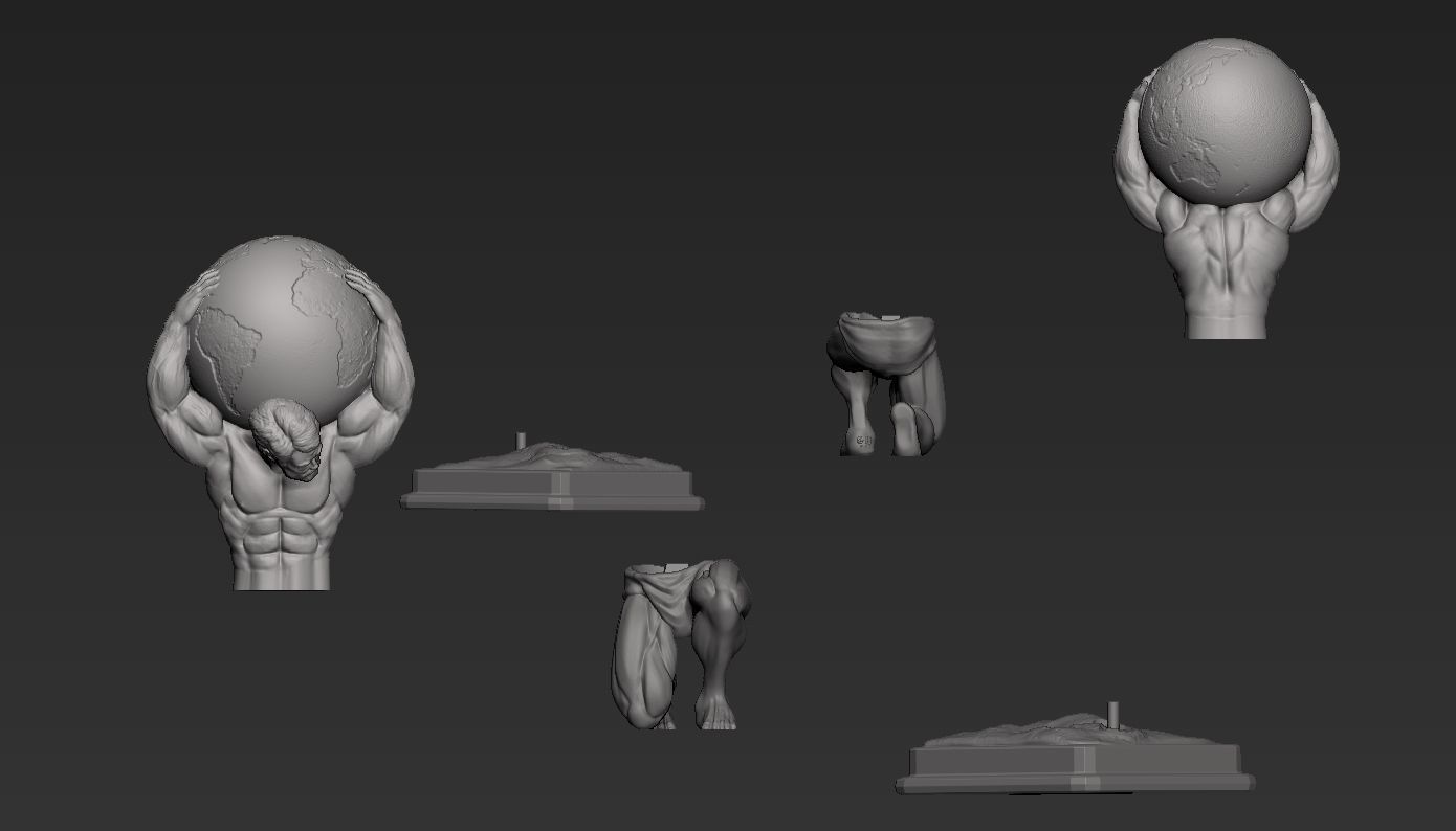 atlas statue  3D print model_8