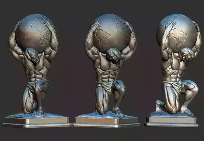 atlas statue  3D print model