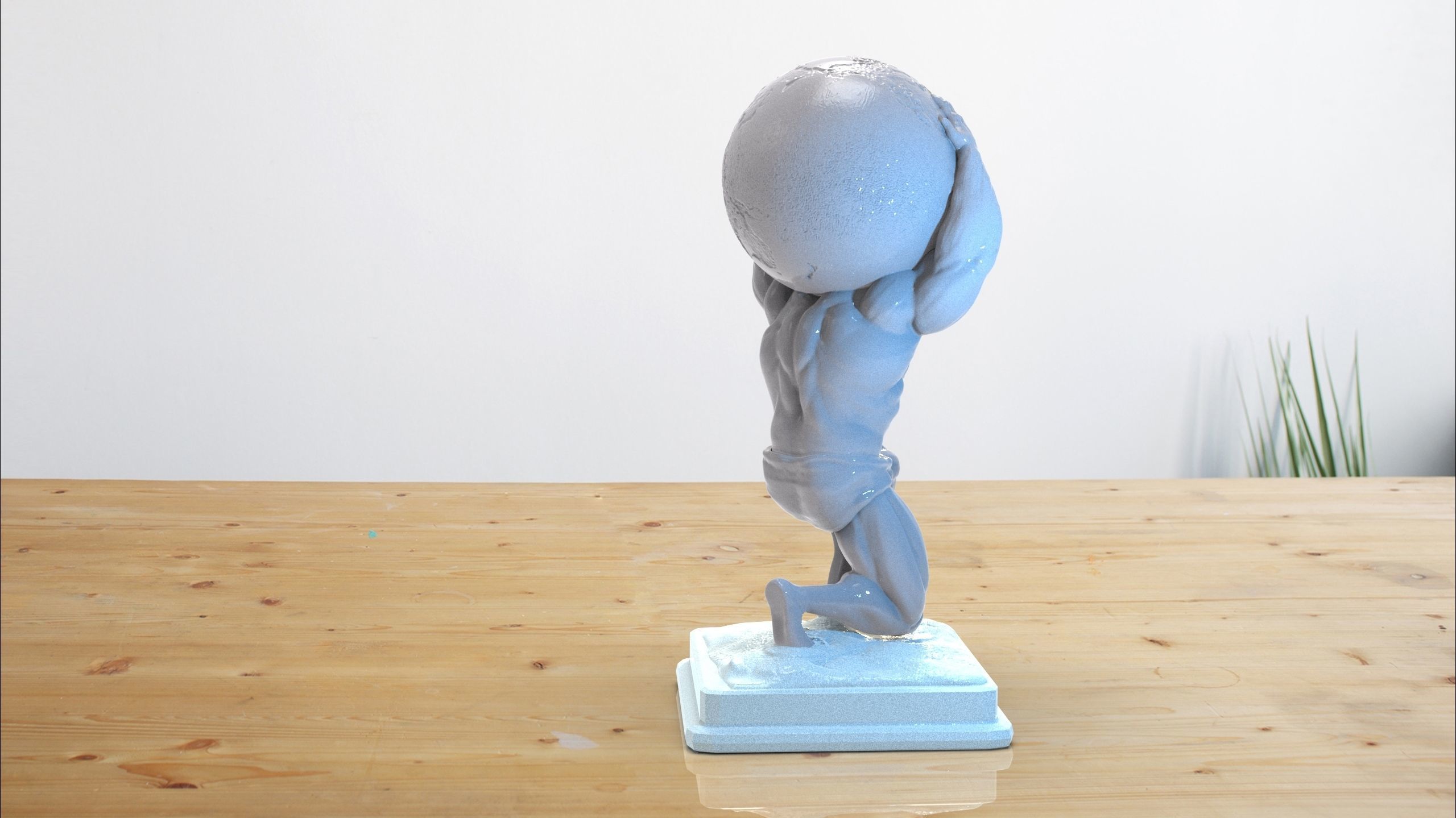atlas statue  3D print model_4