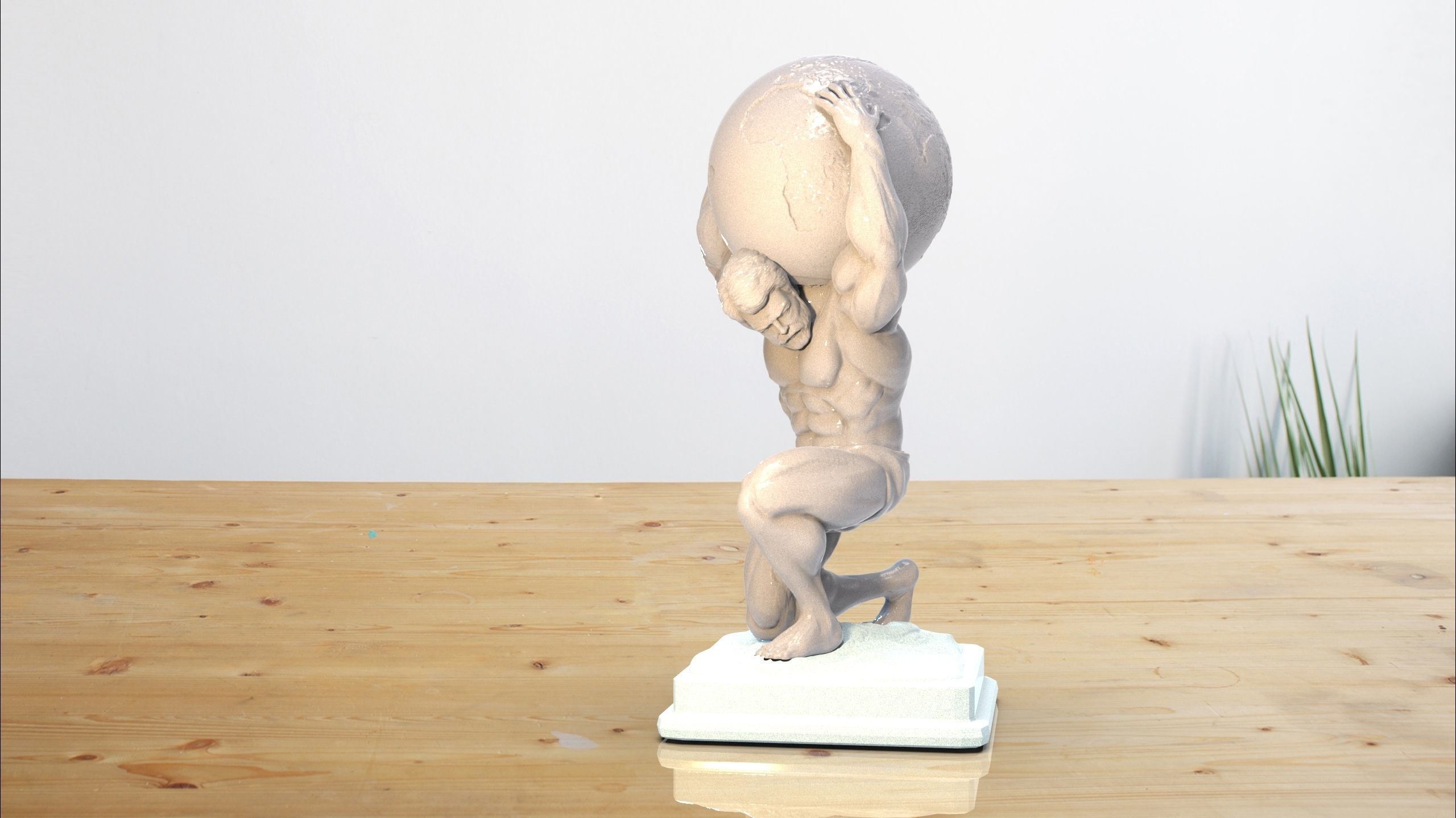 atlas statue  3D print model_2