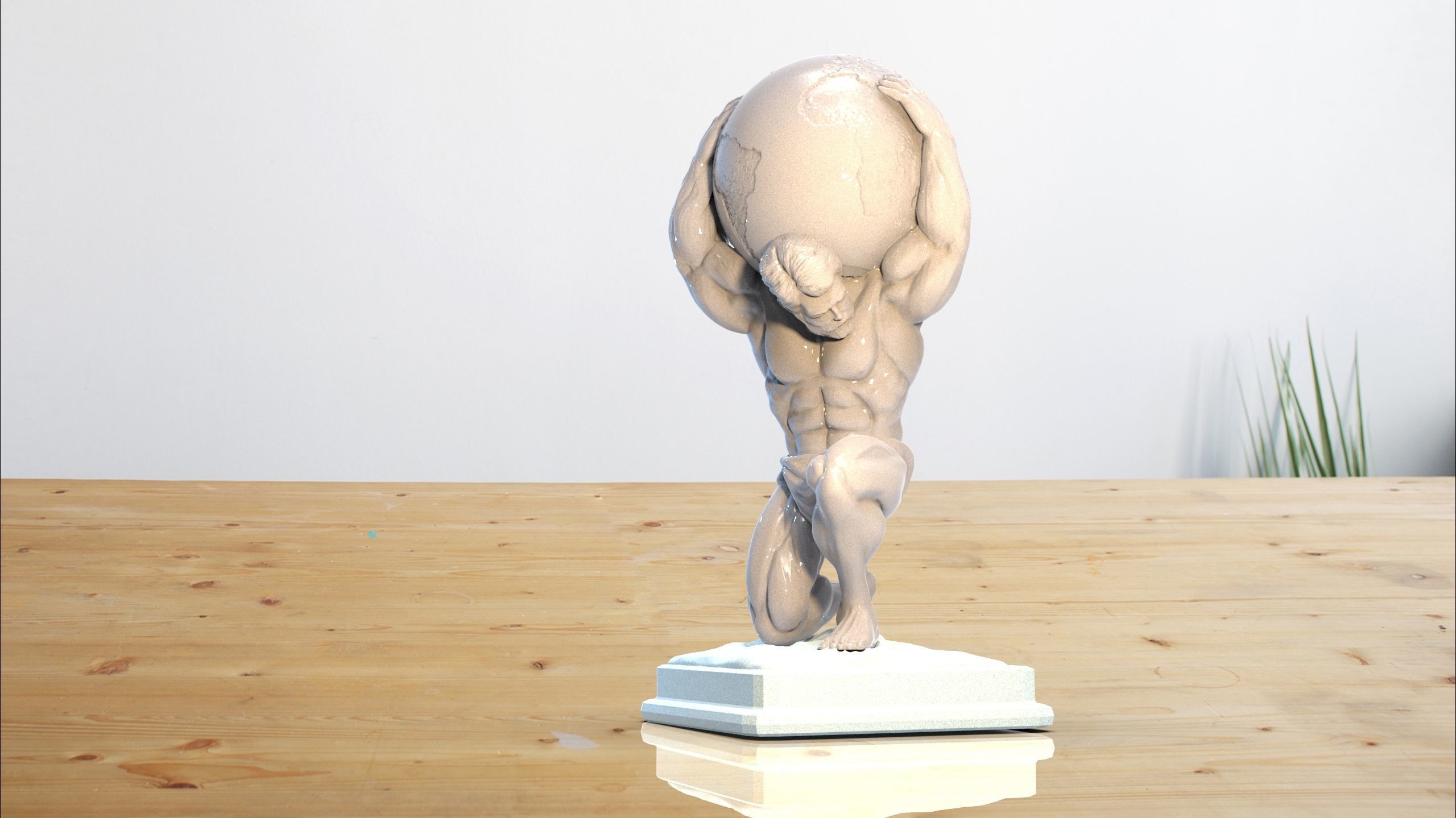 atlas statue  3D print model_1