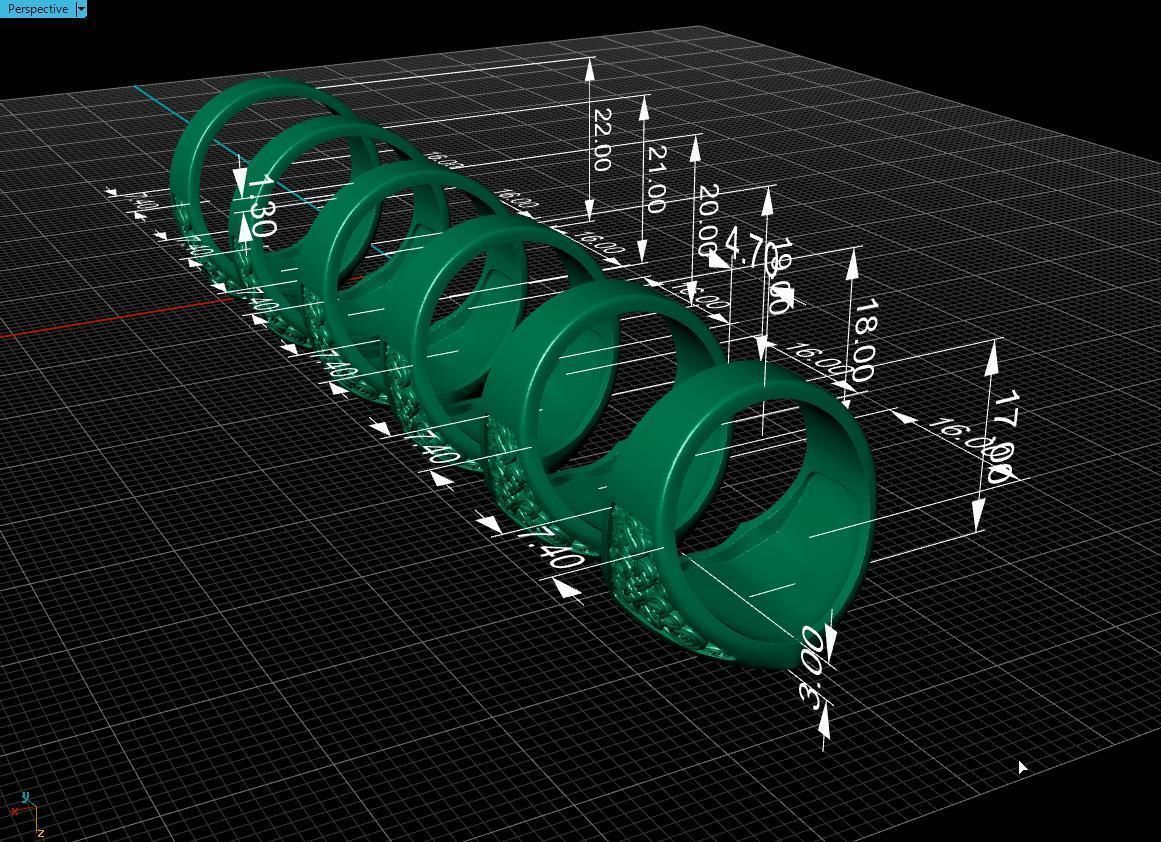 lion ring 3D print model_20