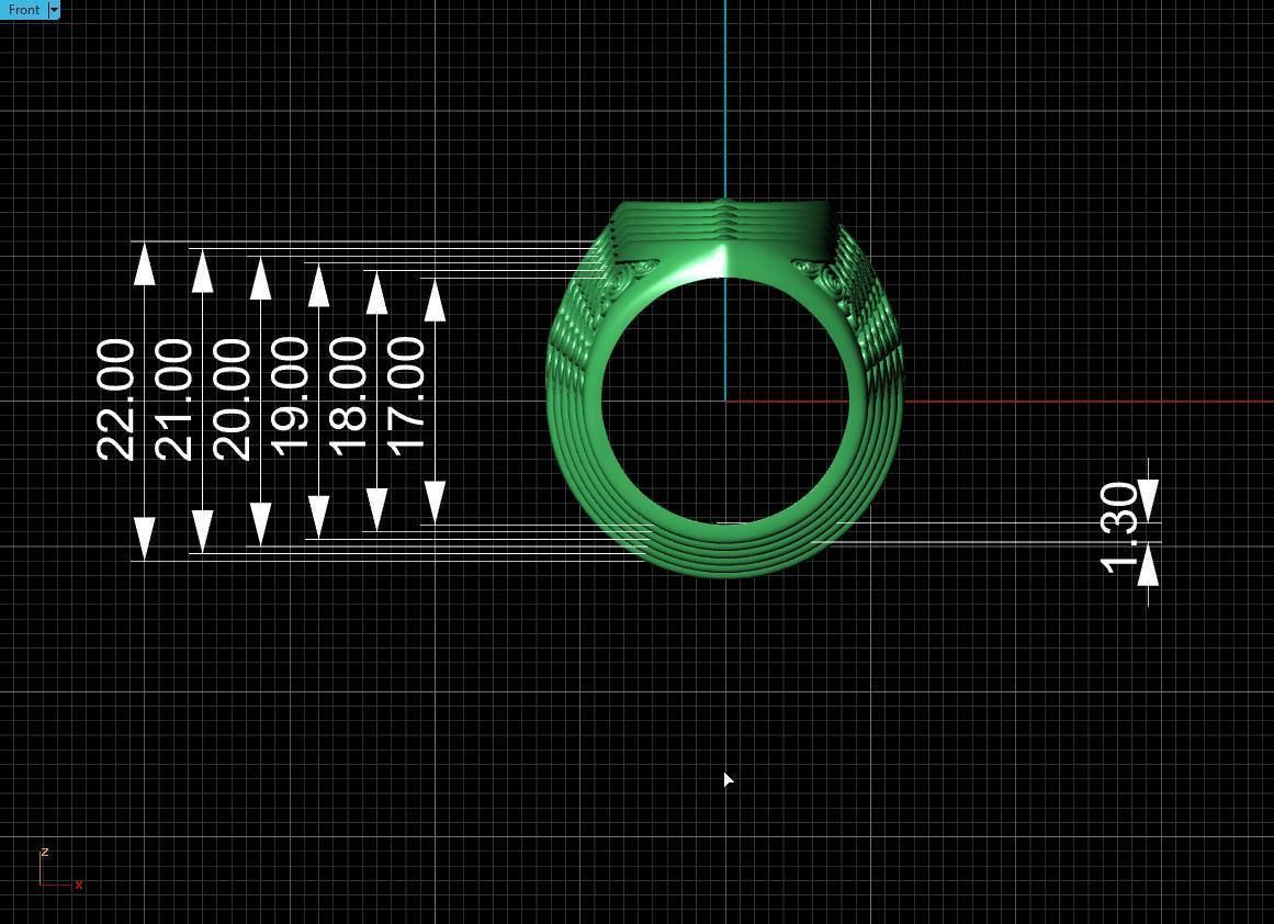 lion ring 3D print model_19