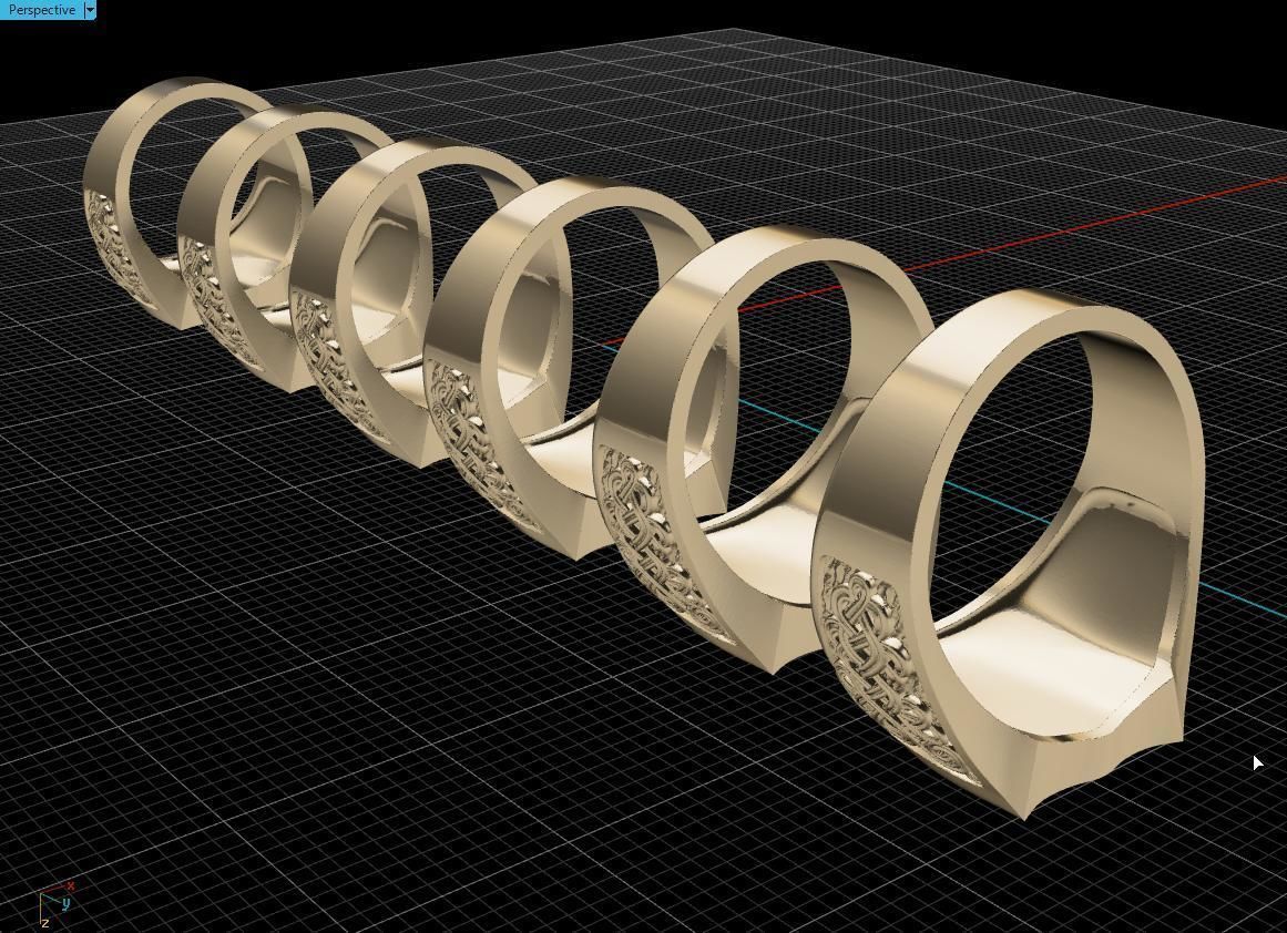 lion ring 3D print model_9