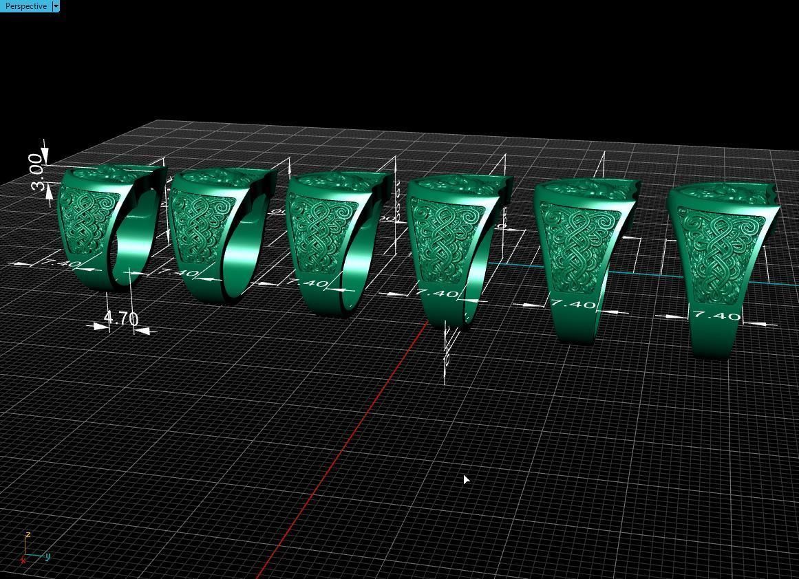 lion ring 3D print model_15