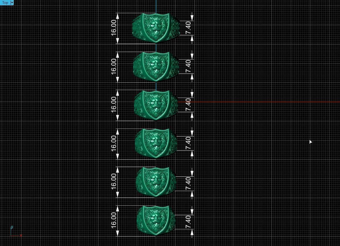 lion ring 3D print model_17