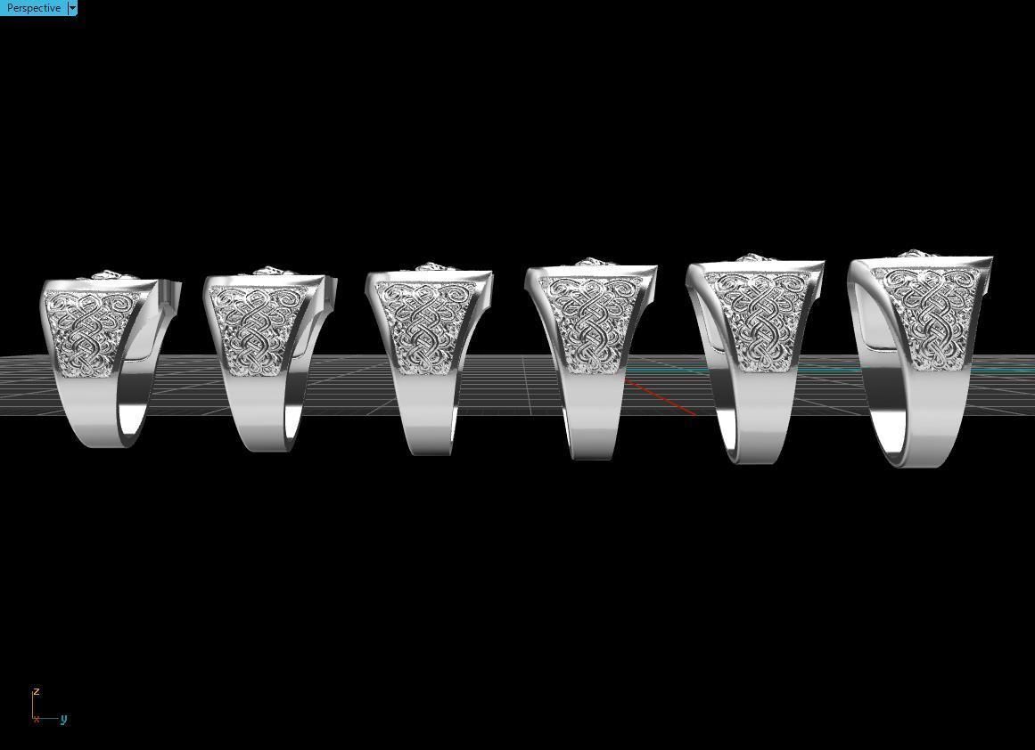 lion ring 3D print model_4