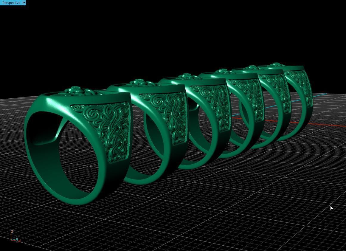 lion ring 3D print model_11