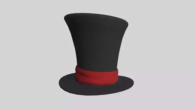 Top Hat 01 Black Red - Character Fashion Design