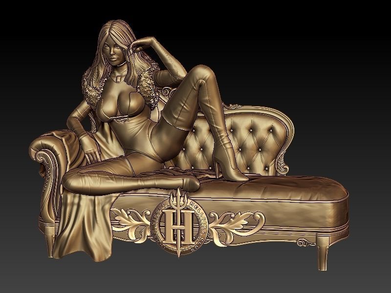 Emma Frost - Sexy Chick 3D print model_3