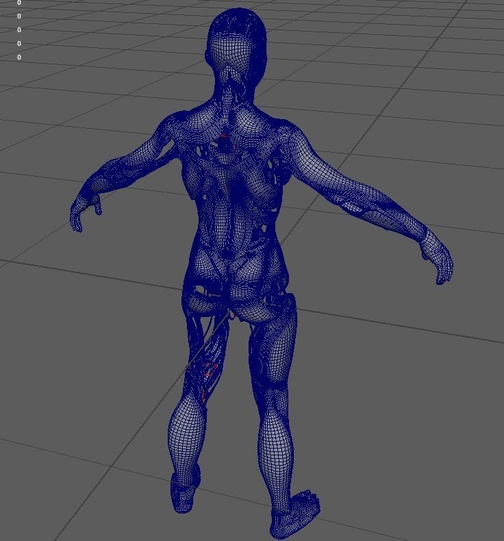 Sci Fi Humanoid Robot Character  3D model_16
