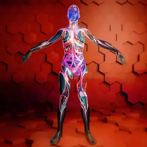 Sci Fi Humanoid Robot Character  3D model Sci Fi Humanoid Robot Character  3D model
