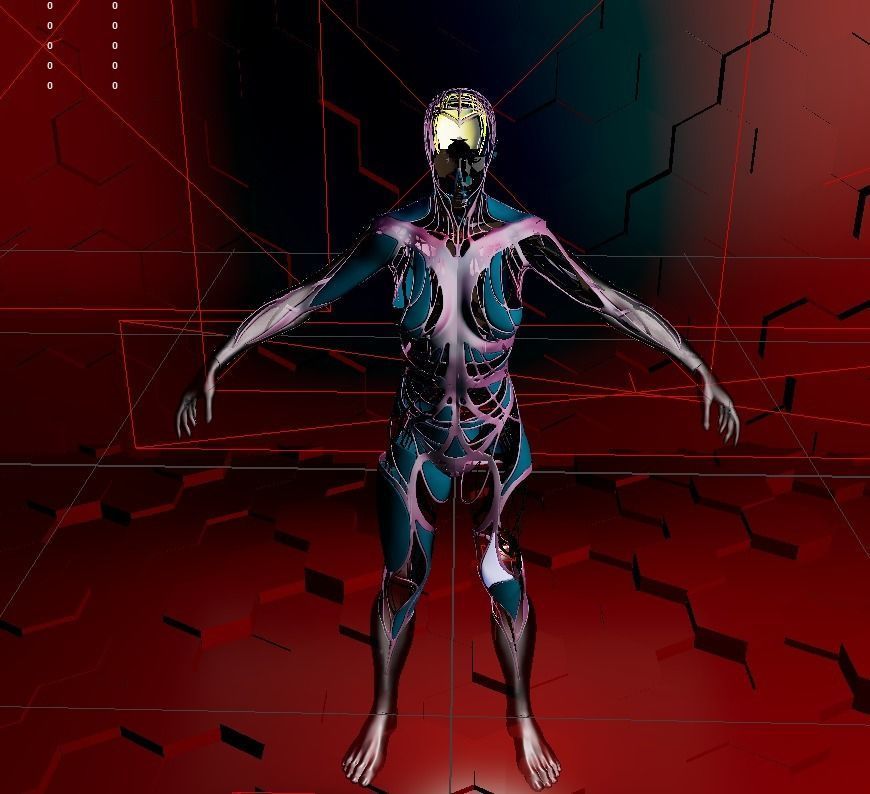 Sci Fi Humanoid Robot Character  3D model_7