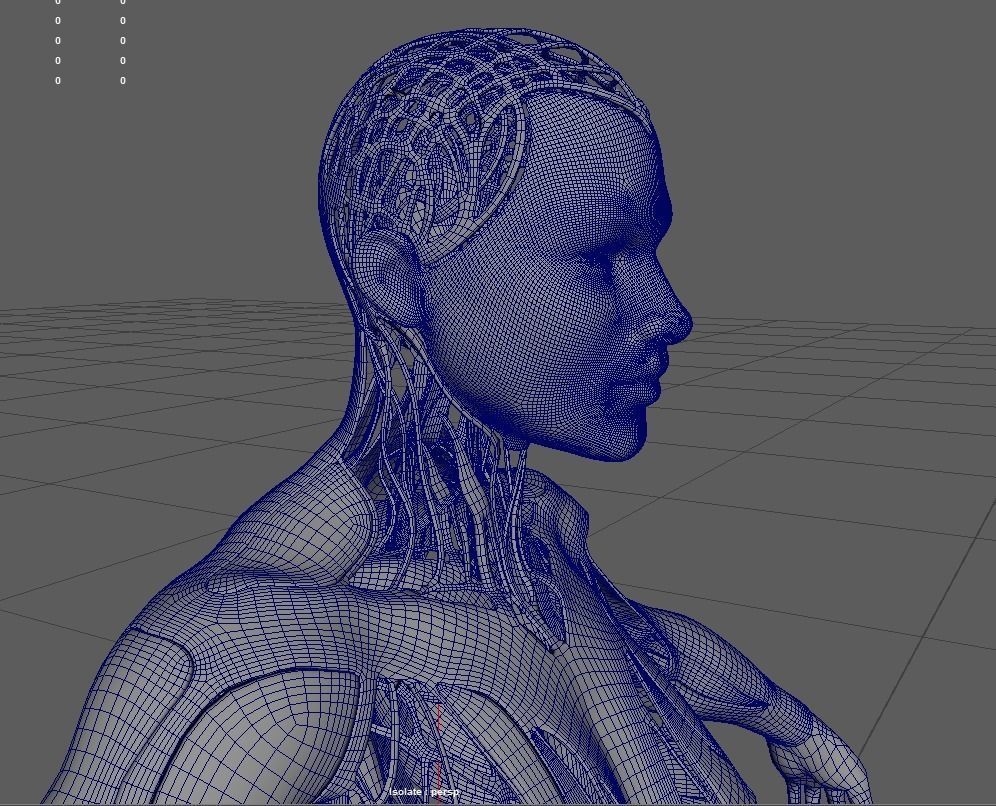 Sci Fi Humanoid Robot Character  3D model_23